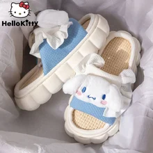 Sanrio Cinnamoroll Hello Kitty Kuromi Home Slippers For Women Y2k Kawaii Fashion Sandals Cartoon Comfortable Breathable Shoes