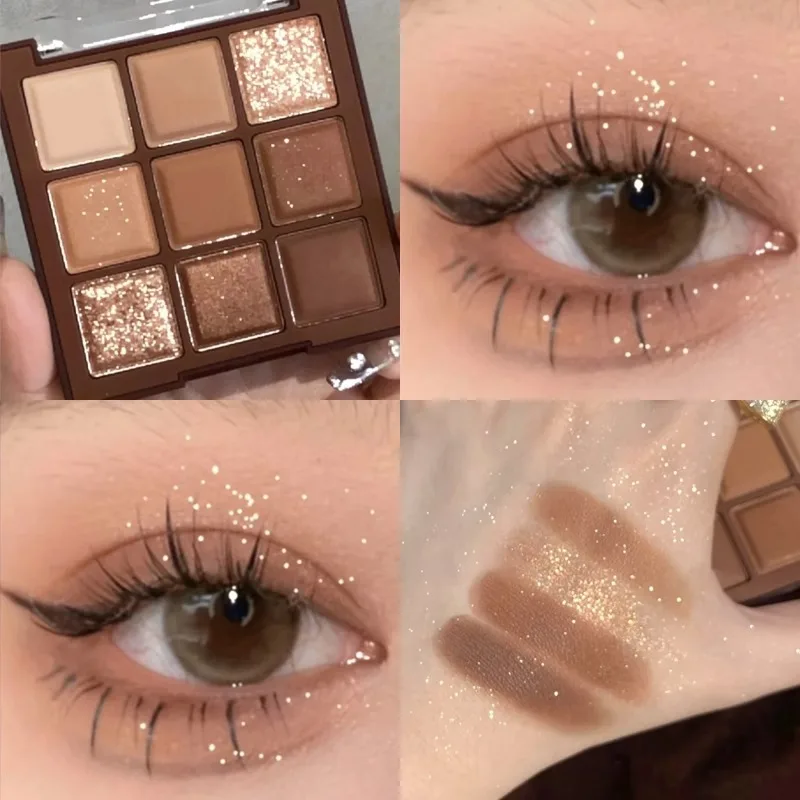 Chocolate Jiugongge eye shadow Disc Shining Pink Pearl Matte Large Ground Color Pure Desire Naked Makeup Fair Price Student
Chocolate Jiugongge eye shadow Disc Shining Pink Pearl Matte Large Ground Color Pure Desire Naked Makeup Fair Price Student