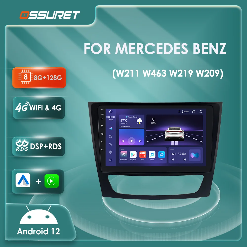 Автомагнитола 2din Android для Benz W211 W463 W219 W209 2004-2011 мультимедийный видеоплеер 4G WIFI Carplay Авторадио GPS Навигация стерео
Автомагнитола 2din Android для Benz W211 W463 W219 W209 2004-2011 мультимедийный видеоплеер 4G WIFI Carplay Авторадио GPS Навигация стерео