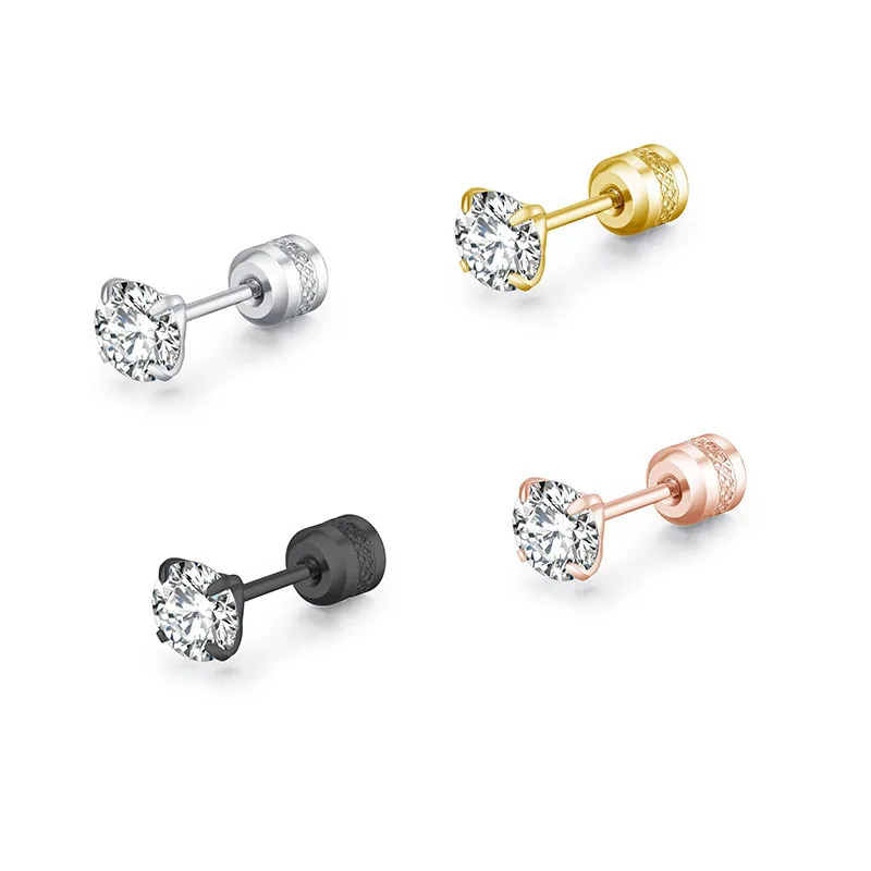 Fashion 1 Pair 2-6mm Stud Earrings Women Hypoallergenic Double Round Cubic Zirconia Stainless Steel Women Earrings High Quality
Fashion 1 Pair 2-6mm Stud Earrings Women Hypoallergenic Double Round Cubic Zirconia Stainless Steel Women Earrings High Quality