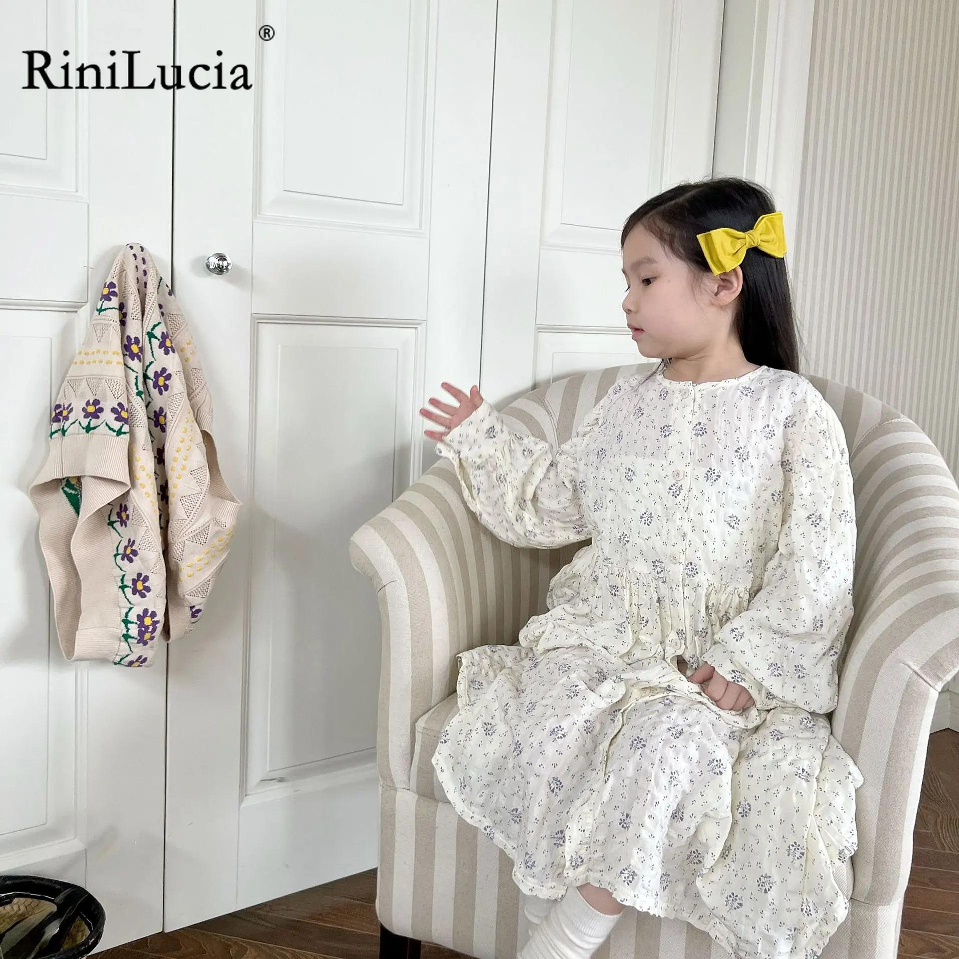 RiniLucia Girls Dresses 2023 Spring New Floral Children's Dresses Korean Cotton Girls Princess Dresses Children's Clothing 
RiniLucia Girls Dresses 2023 Spring New Floral Children's Dresses Korean Cotton Girls Princess Dresses Children's Clothing