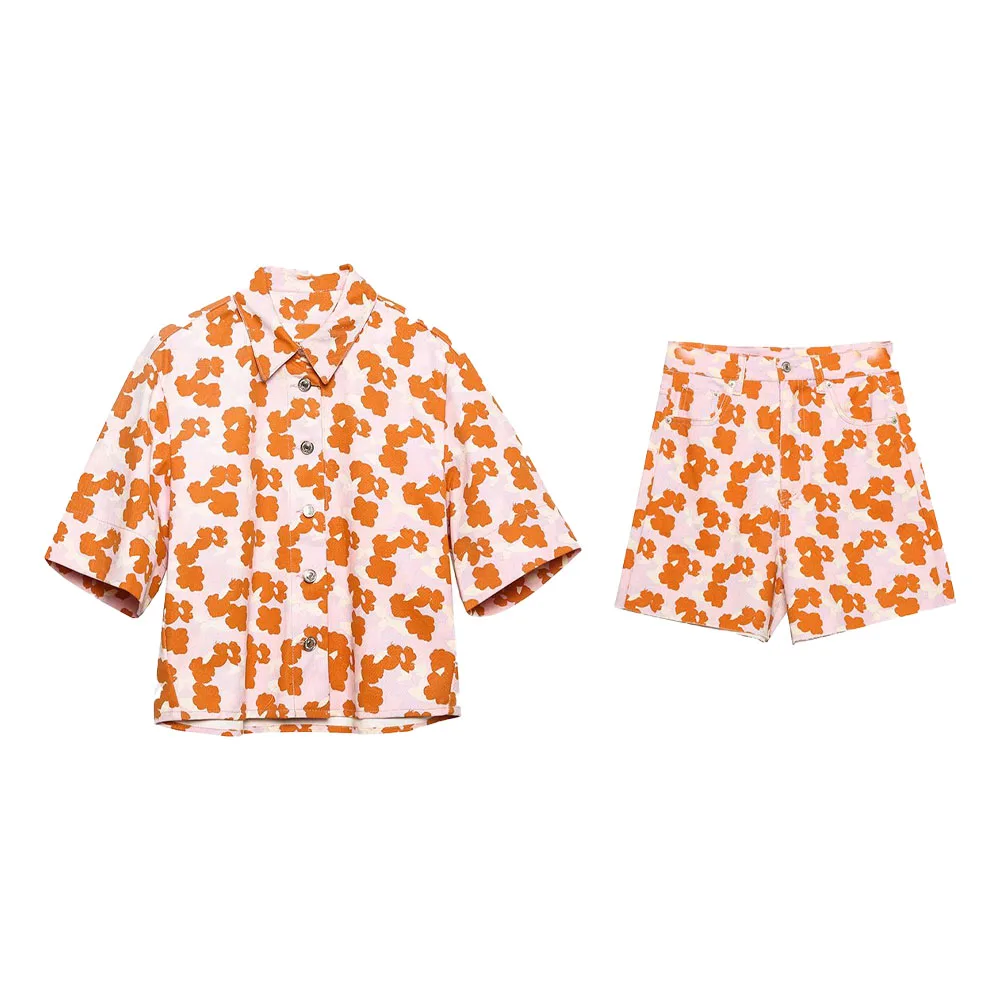 Женская летняя популярная рубашка с коротким рукавом и цветочным принтом 2022, Модный облегающий универсальный короткий топ с отложным ворот...
Женская летняя популярная рубашка с коротким рукавом и цветочным принтом 2022, Модный облегающий универсальный короткий топ с отложным ворот...