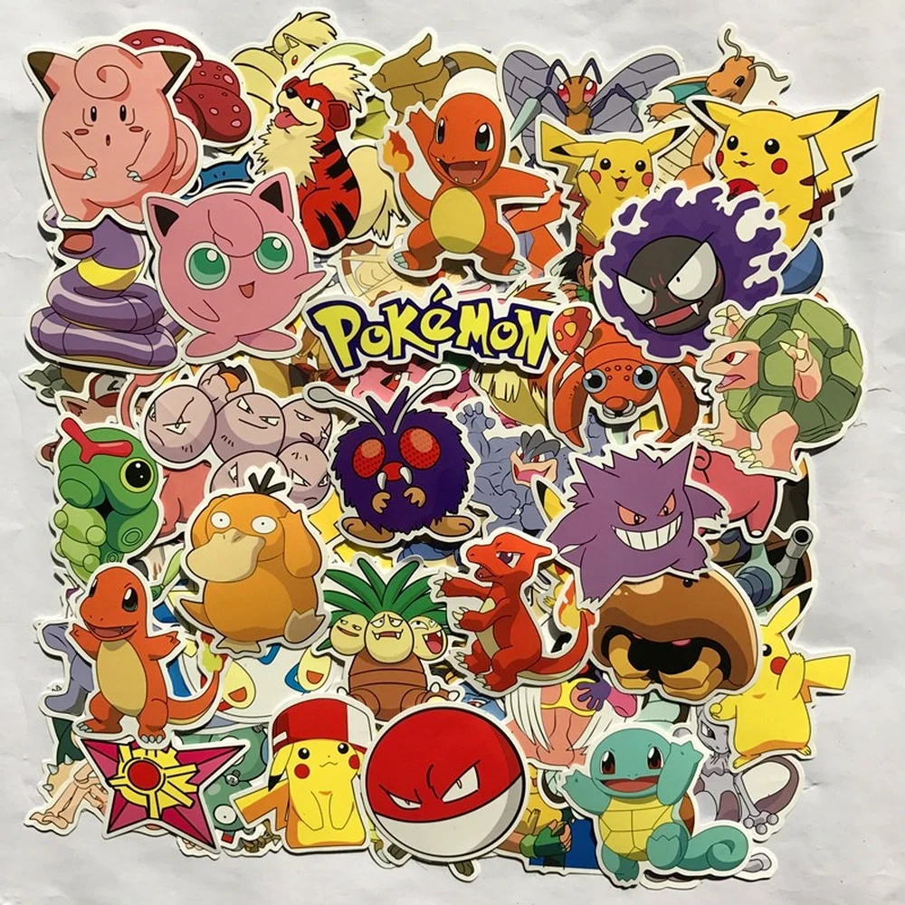 80pcs Pokemon Kawaii Pikachu Stickers Cartoon Stickers Waterproof for Laptops Mobile Skateboards Kids Toys Birthday Gifts
80pcs Pokemon Kawaii Pikachu Stickers Cartoon Stickers Waterproof for Laptops Mobile Skateboards Kids Toys Birthday Gifts