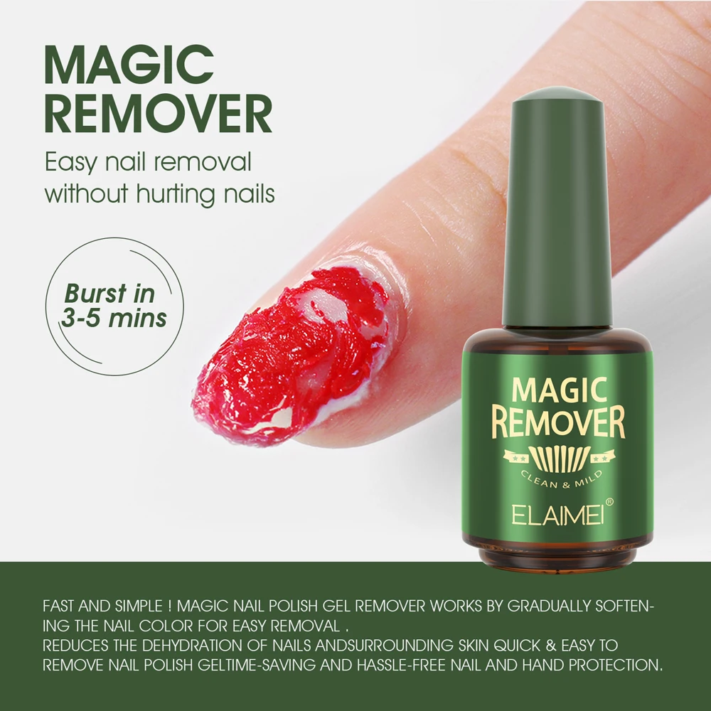 15ML Magic Nail Polish Remover Burst Gel Fast Remover Soak Off Nail Cleaner effective 15ml Beauty & Personal Care WH998
15ML Magic Nail Polish Remover Burst Gel Fast Remover Soak Off Nail Cleaner effective 15ml Beauty & Personal Care WH998