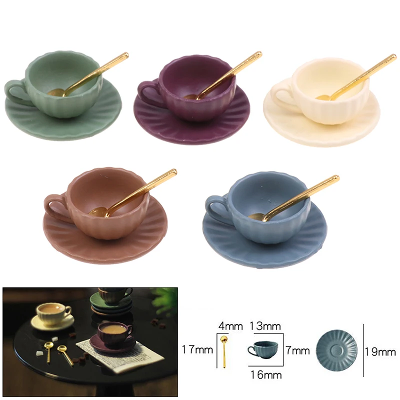 3Pcs/set 1/12 Dollhouse Miniature Coffee Cup Saucer Spoon Set Afternoon Tea Tableware Kitchen Furniture Dolls House Accessories
3Pcs/set 1/12 Dollhouse Miniature Coffee Cup Saucer Spoon Set Afternoon Tea Tableware Kitchen Furniture Dolls House Accessories