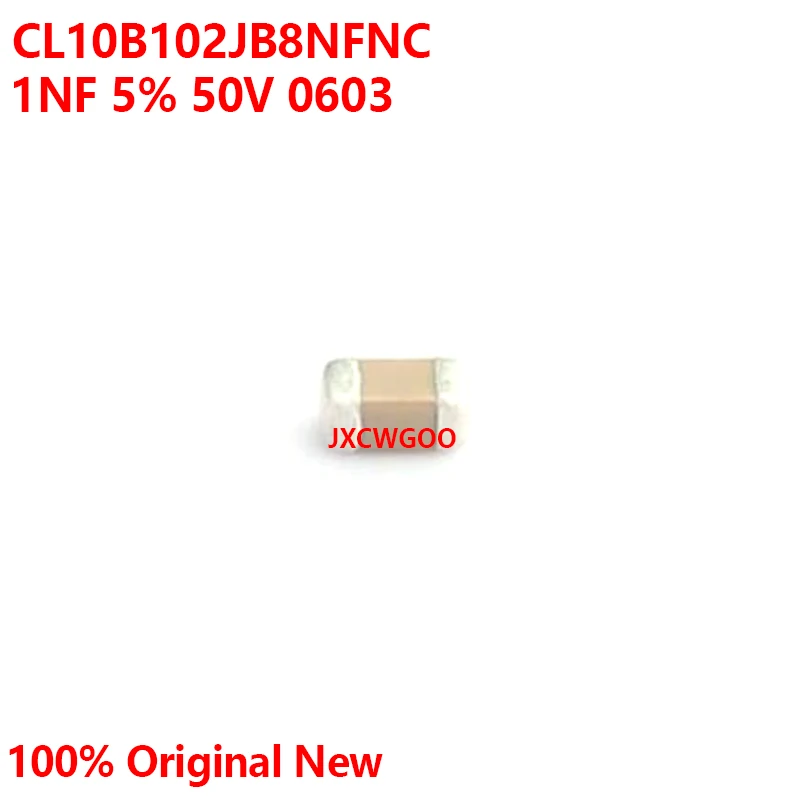 100 шт. 1 нФ 5% 50 в CL10B102JB8NFNC 0603 X7R оригинальный новый
100 шт. 1 нФ 5% 50 в CL10B102JB8NFNC 0603 X7R оригинальный новый