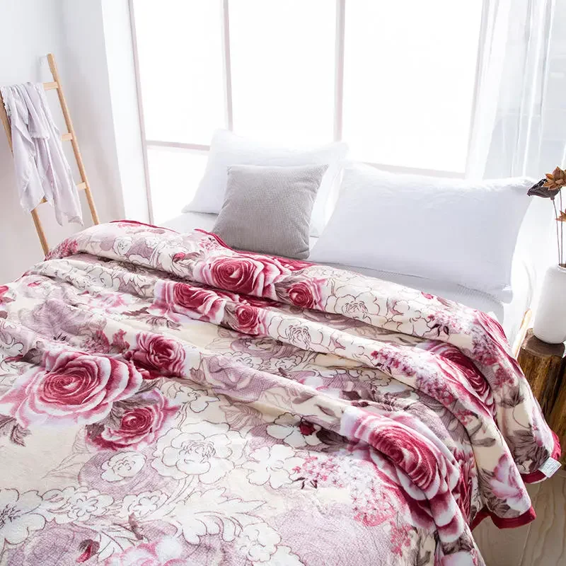 Flannel Blankets for Bed Red Flower Printed Single Size Beds Plaid Queen Mantas De Cama Decorativa Bedspread for Winter
Flannel Blankets for Bed Red Flower Printed Single Size Beds Plaid Queen Mantas De Cama Decorativa Bedspread for Winter