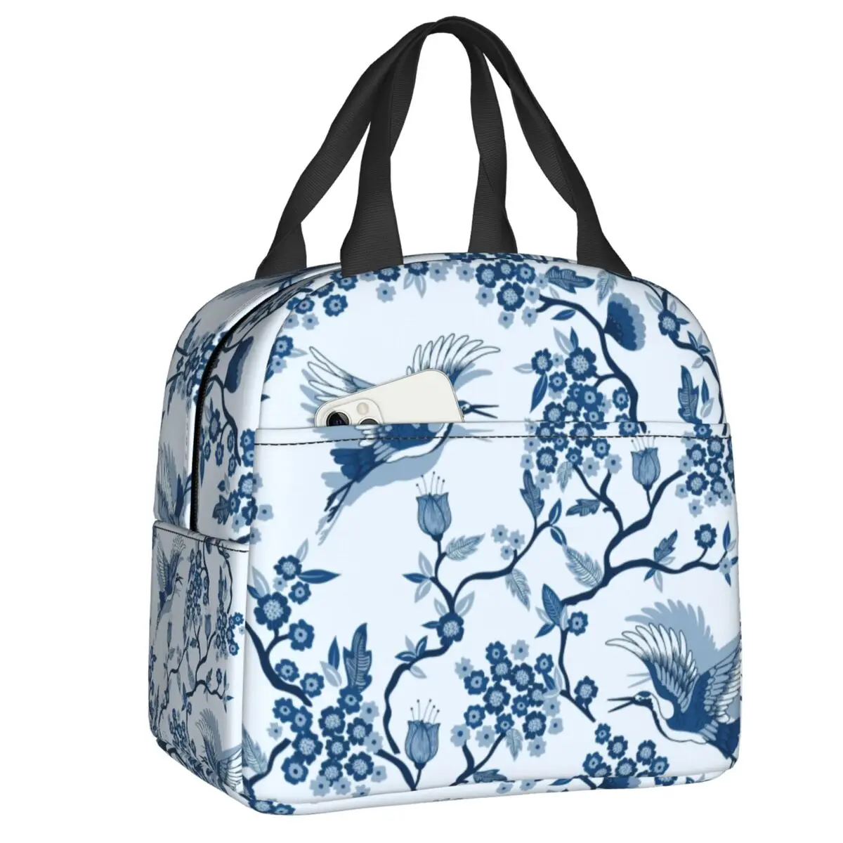 Classic Blue Chinoiserie Thermal Insulated Lunch Bag Women Blue Delft Porcelain Lunch Tote for Kids School Children Food Box
Classic Blue Chinoiserie Thermal Insulated Lunch Bag Women Blue Delft Porcelain Lunch Tote for Kids School Children Food Box