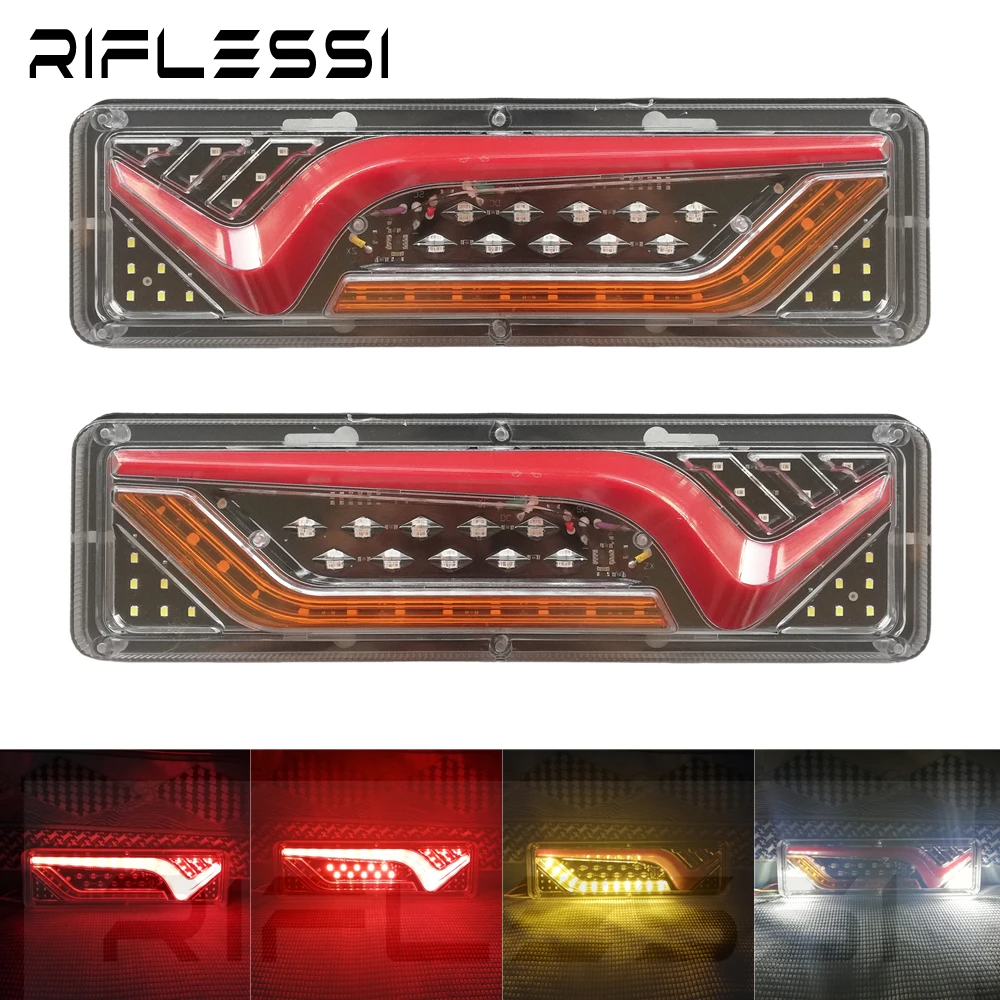 2 x LED Rear Lights For Trailer 12V 24V Taillight Truck Tail Lights Sequential Turn Signal Brake Reverse Lamp
2 x LED Rear Lights For Trailer 12V 24V Taillight Truck Tail Lights Sequential Turn Signal Brake Reverse Lamp