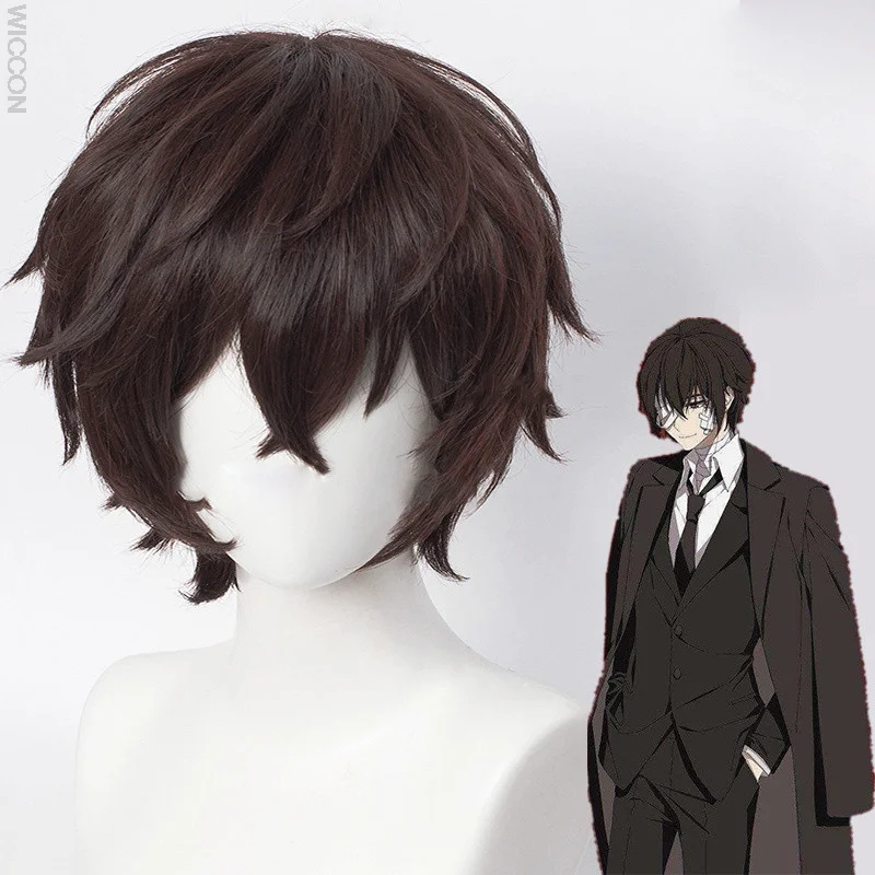 Dazai Osamu Wig Anime Bungo Stray Dogs Cosplay Short Brown Black Heat Resistant Synthetic Hair Halloween Party Wigs
Dazai Osamu Wig Anime Bungo Stray Dogs Cosplay Short Brown Black Heat Resistant Synthetic Hair Halloween Party Wigs