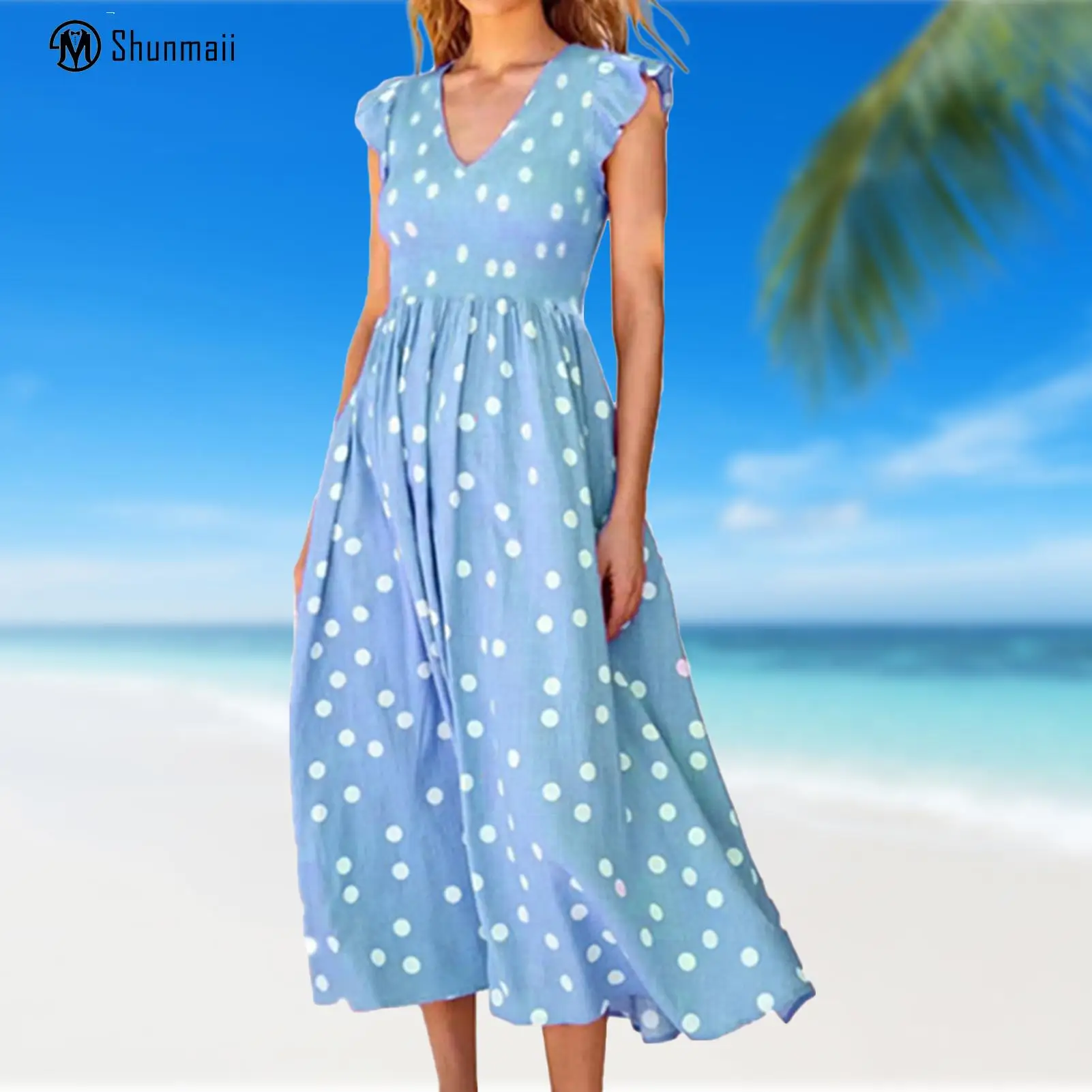 Women Beach Dresses Floral Wrap V-Neck Maxi Dress Sleeveless High Waist Flowy Large Swing Fashion for Holiday Party
Women Beach Dresses Floral Wrap V-Neck Maxi Dress Sleeveless High Waist Flowy Large Swing Fashion for Holiday Party