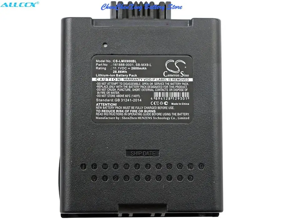 Аккумулятор Cameron Sino на 2600 мА · ч для Honeywell MX9380, MX9381, MX9382, MX9383, для LXE FC3, MX9, MX9380, MX9381, MX9H 
Аккумулятор Cameron Sino на 2600 мА · ч для Honeywell MX9380, MX9381, MX9382, MX9383, для LXE FC3, MX9, MX9380, MX9381, MX9H