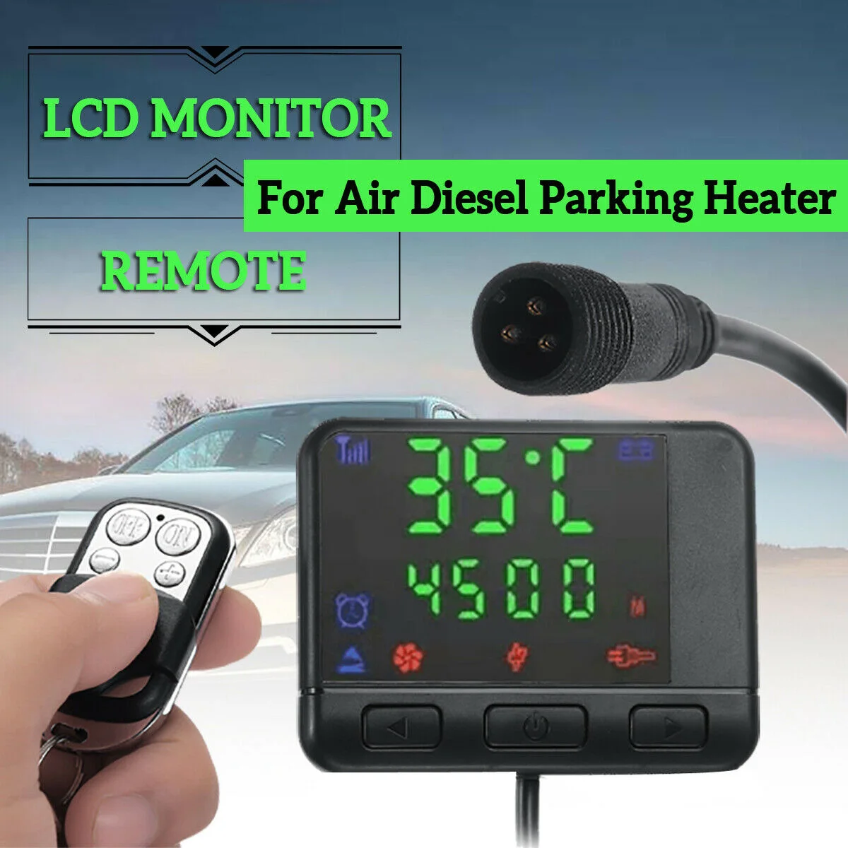 Portable Useful New LCD Monitor Switch Controller For Air Diesel Parking Heater Remote Control Accessories Black
Portable Useful New LCD Monitor Switch Controller For Air Diesel Parking Heater Remote Control Accessories Black