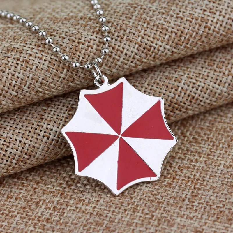 resident evills Alice Umbrella Corporation pendant necklace for women men fashion Red White Enamel Umbrella Badge choker collar
resident evills Alice Umbrella Corporation pendant necklace for women men fashion Red White Enamel Umbrella Badge choker collar