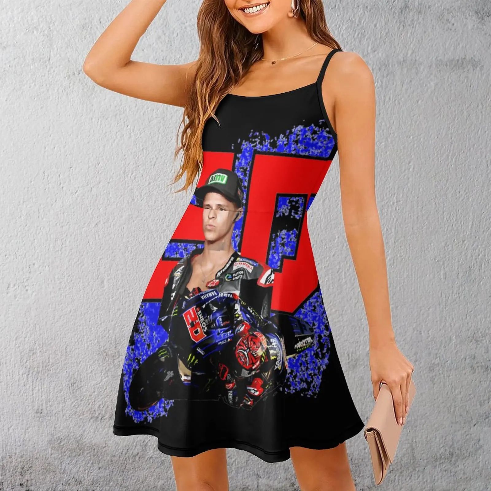 Fabio And Quartararo Moto And GP 20 2021 Women's Sling Dress Graphic Vintage Sexy Woman's Dress Funny Parties Suspender Dress 
Fabio And Quartararo Moto And GP 20 2021 Women's Sling Dress Graphic Vintage Sexy Woman's Dress Funny Parties Suspender Dress