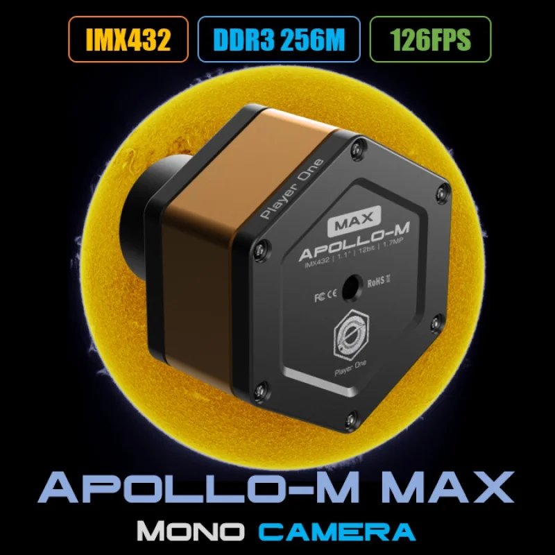 Проигрыватель One Apollo-M MAX IMX432 USB3.0 моно камера дизайн для фокусировки на солнечной визуализации LD2101A
Проигрыватель One Apollo-M MAX IMX432 USB3.0 моно камера дизайн для фокусировки на солнечной визуализации LD2101A