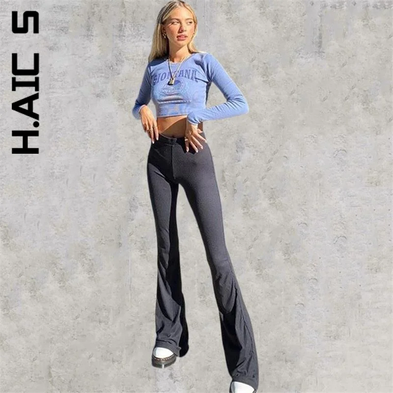 H.Aic S Women Autumn Winter Trousers Flares Pants 90s Urban Style Women Pants Soft Elastic Sexy Trendy Bottoms Female Mujer
H.Aic S Women Autumn Winter Trousers Flares Pants 90s Urban Style Women Pants Soft Elastic Sexy Trendy Bottoms Female Mujer