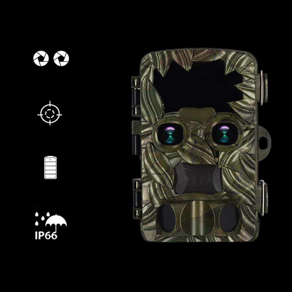 Outdoor Hunting Trail Camera 4K Dual Lens With Night Vision Ultra-high Camera Speed IP66 Dual Lens Design 25-30m IR Distance
Outdoor Hunting Trail Camera 4K Dual Lens With Night Vision Ultra-high Camera Speed IP66 Dual Lens Design 25-30m IR Distance