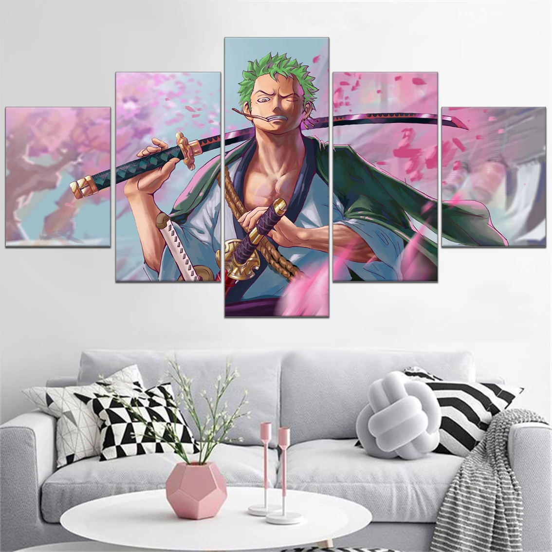 Canvas Painting Home Decor ONE PIECE Zoro Anime Pictures Modular 5 Pieces Modern Printed Cartoon Poster For Living Room Wall Art
Canvas Painting Home Decor ONE PIECE Zoro Anime Pictures Modular 5 Pieces Modern Printed Cartoon Poster For Living Room Wall Art