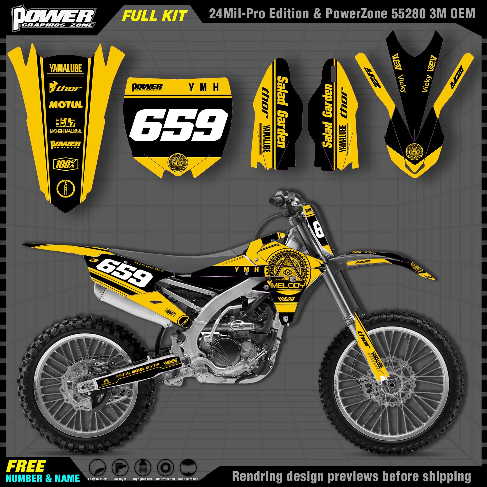 PowerZone Custom Team Graphics Backgrounds Decals 3M Stickers Kit For YAMAHA 14-18 YZ250F 15-18 YZ250FX WRF250 14-17 YZ450F 014
PowerZone Custom Team Graphics Backgrounds Decals 3M Stickers Kit For YAMAHA 14-18 YZ250F 15-18 YZ250FX WRF250 14-17 YZ450F 014