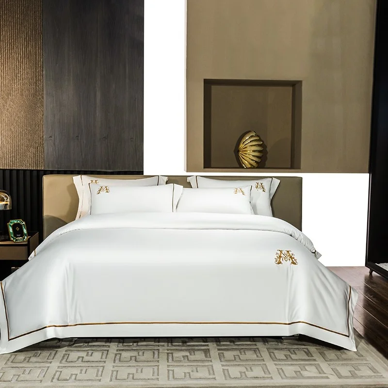White Gray Embroidery Duvet Cover 1000TC Egyptian Cotton Premium Bedding Bed Sheet Pillowcases Double Queen King size 4Pcs
White Gray Embroidery Duvet Cover 1000TC Egyptian Cotton Premium Bedding Bed Sheet Pillowcases Double Queen King size 4Pcs