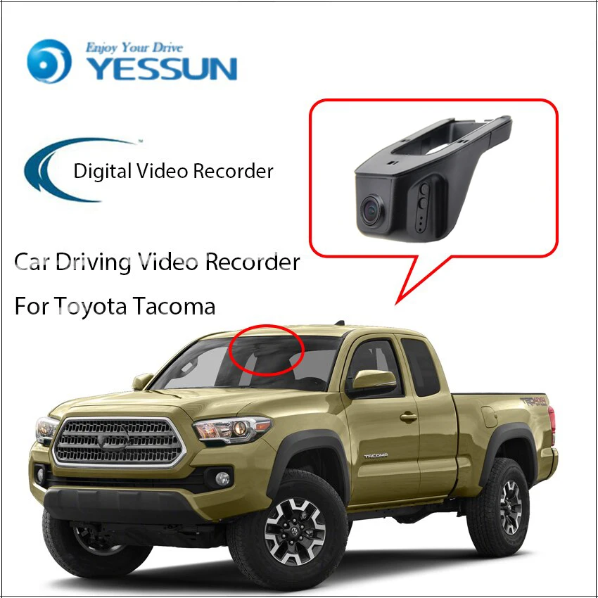 

YESSUN не обратная парковочная камера Автомобильный видеорегистратор Цифровой видеорегистратор для Toyota Tacoma-фронтальная камера Dash HD 1080P