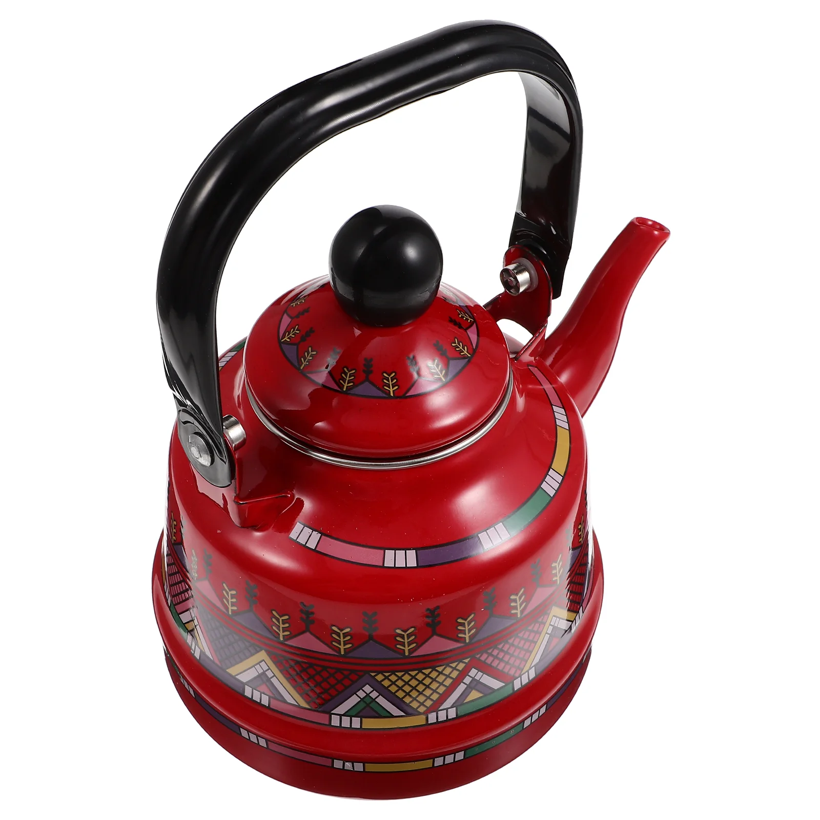 

Enamel Ancient Bell Pot Tea Water Kettle Ceramic Teapot Anti-scald Pitcher Clock Heating Kitchen Supplies