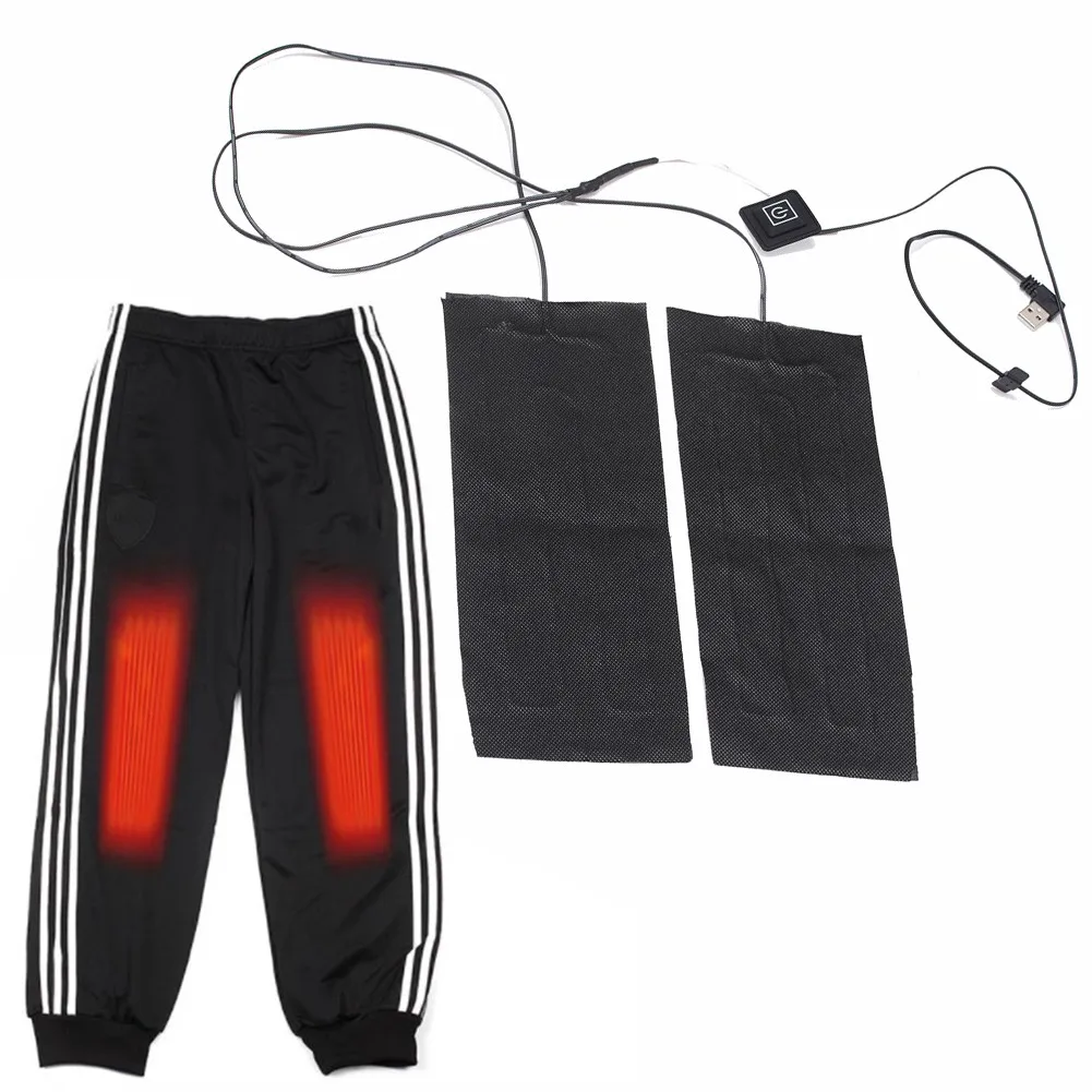 

USB Electric Thigh Heating Pad 2-in-1 3 Gears Temperature Adjustment Pants Knee Joint Heating Warmer Pad For Cloth Pants