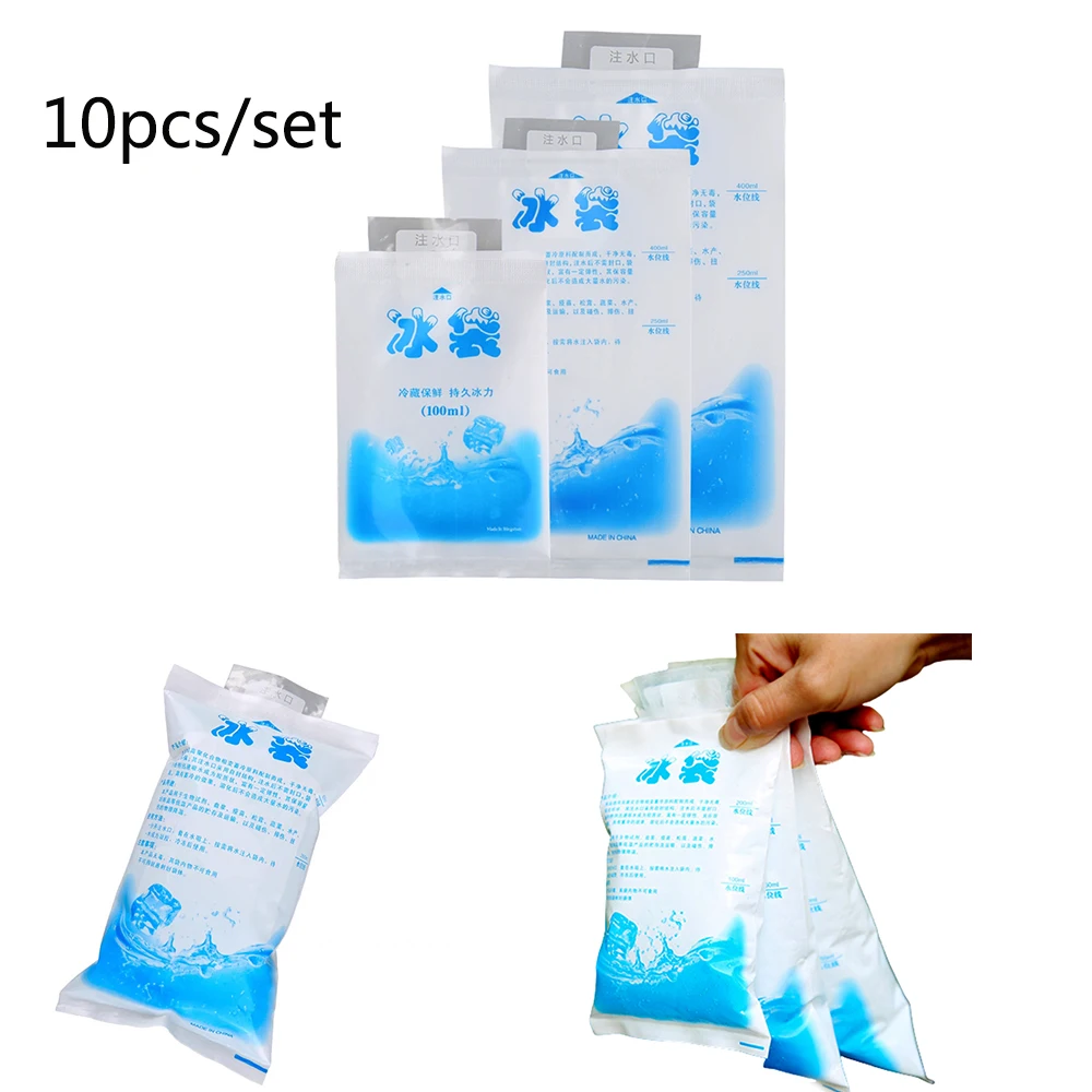 10pcs Reusable Ice Bag Water Injection Icing Cooler Bag Pain Cold Compress Drinks Refrigerate Food Keep Fresh Ice Pack For Lunch
10pcs Reusable Ice Bag Water Injection Icing Cooler Bag Pain Cold Compress Drinks Refrigerate Food Keep Fresh Ice Pack For Lunch