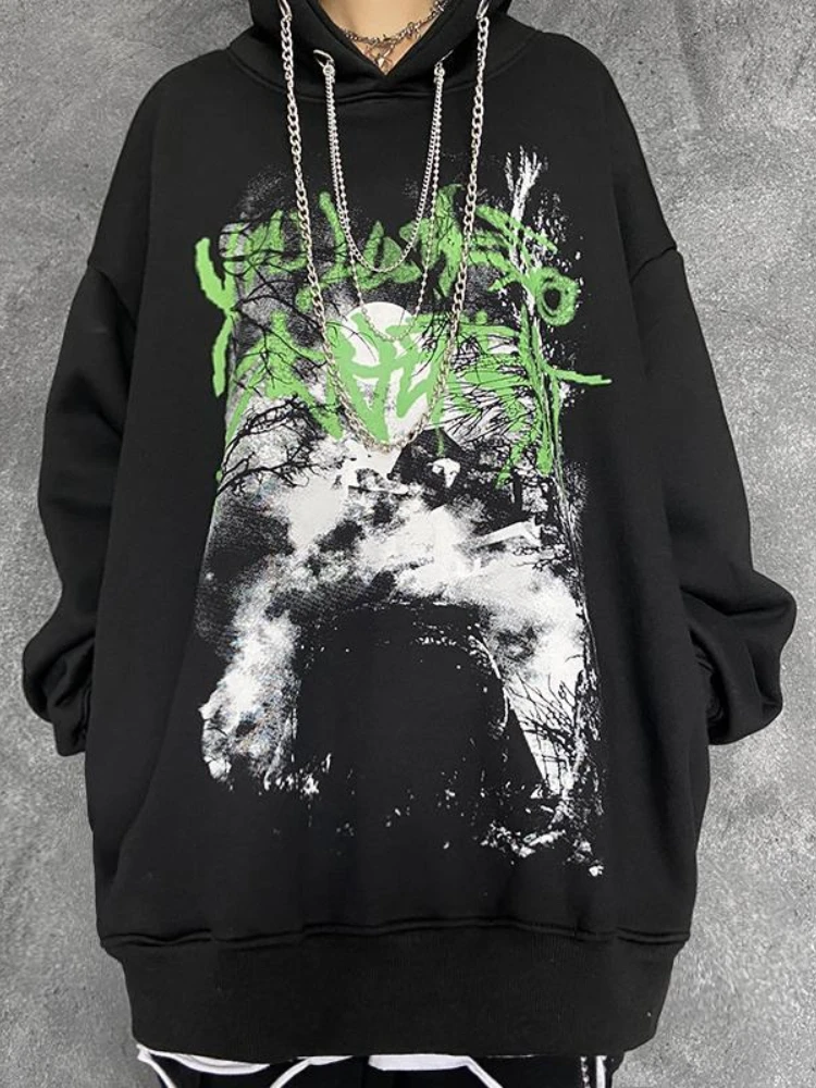 Deeptown Gothic Streetwear Graffiti Print Hoodies Women Punk Hip Hop Oversize Pullovers Sweatshirt Female Casual Long Sleeve Top
Deeptown Gothic Streetwear Graffiti Print Hoodies Women Punk Hip Hop Oversize Pullovers Sweatshirt Female Casual Long Sleeve Top