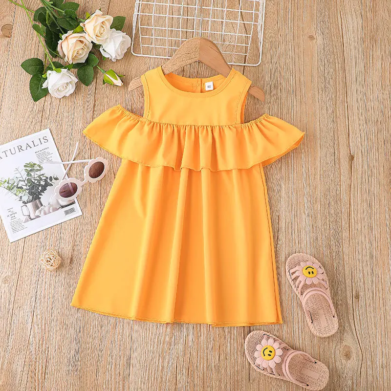 Summer 2022 New Arrivals Girls Sleeveless O Neck Ruffles Yellow Cute Designer Elegant Evening Party Girl Dress 18M-6T
Summer 2022 New Arrivals Girls Sleeveless O Neck Ruffles Yellow Cute Designer Elegant Evening Party Girl Dress 18M-6T