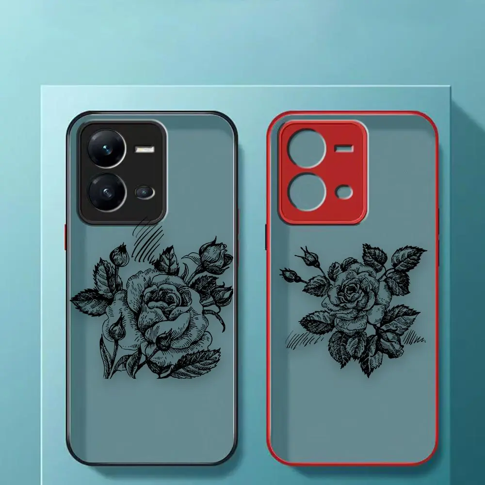 Matte Case Funda Coque For VIVO V25 23E 21E 21 20 19 17 15 11 11I 5 SE S9 6 5 1 PRO PLUS 5G Case Capa Language Of Flowers Rose 
Matte Case Funda Coque For VIVO V25 23E 21E 21 20 19 17 15 11 11I 5 SE S9 6 5 1 PRO PLUS 5G Case Capa Language Of Flowers Rose