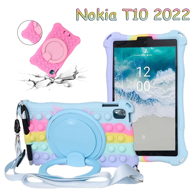 For Nokia T10 8.0'' 2022 Case Soft Shell 8 Inch Tablet Protective Cover 360 Degree Rotating Stand Push Bubble
For Nokia T10 8.0'' 2022 Case Soft Shell 8 Inch Tablet Protective Cover 360 Degree Rotating Stand Push Bubble
