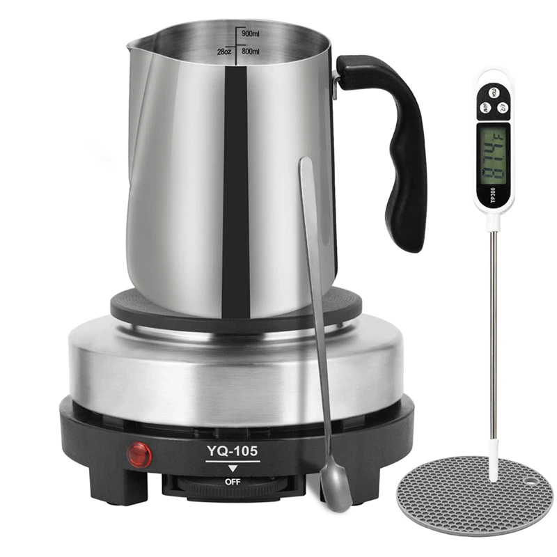 Candle Making Kit With Hot Plate Anti-Scalding Pad Perfect Set For Beginners With Melting Pot US Plug
Candle Making Kit With Hot Plate Anti-Scalding Pad Perfect Set For Beginners With Melting Pot US Plug