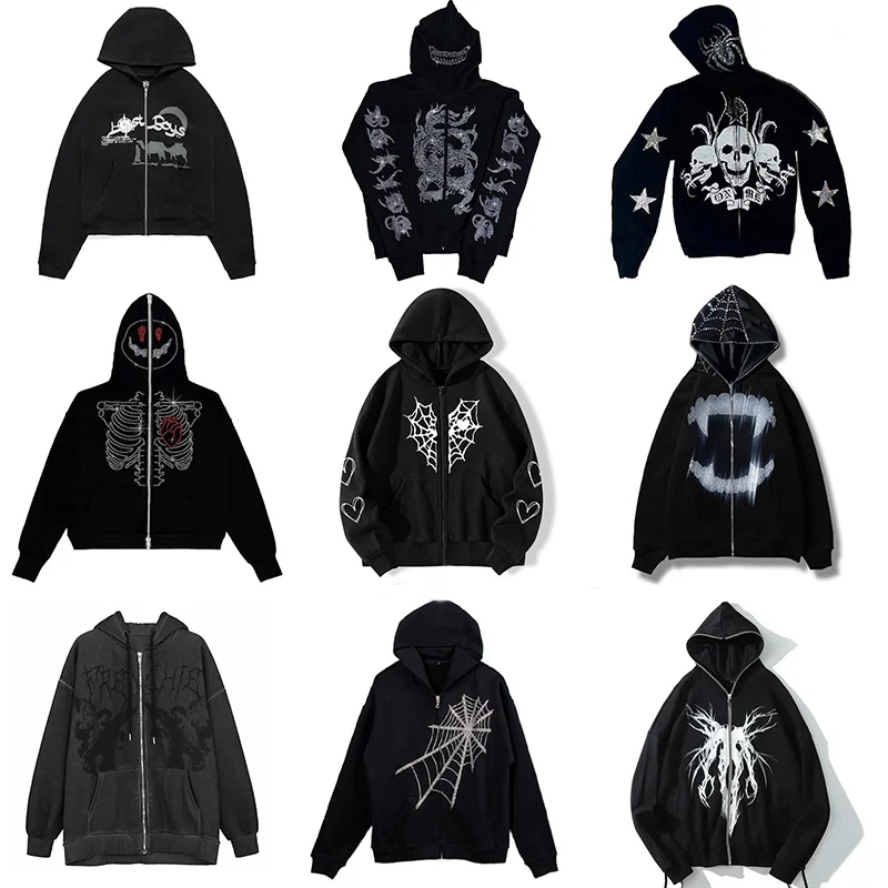 2023 Autumn Y2k Grunge Clothes Sweatshirt Punk Sport Loose Coat Anime Print Gothic Streetwear Oversized Long Sleeve Zip Hoodie
2023 Autumn Y2k Grunge Clothes Sweatshirt Punk Sport Loose Coat Anime Print Gothic Streetwear Oversized Long Sleeve Zip Hoodie