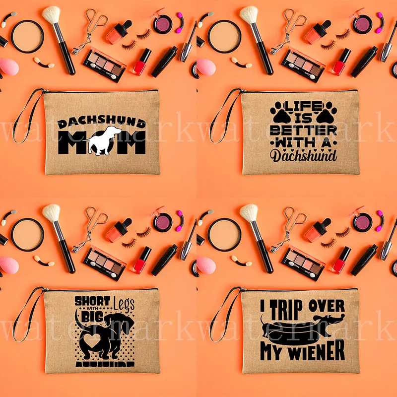 Dachshund mom Linen Cosmetic Bag Zipper Toiletry Pouch Dog Mom Life Makeup Organizer Aesthetic Harajuku Storage Cloth Bags
Dachshund mom Linen Cosmetic Bag Zipper Toiletry Pouch Dog Mom Life Makeup Organizer Aesthetic Harajuku Storage Cloth Bags
