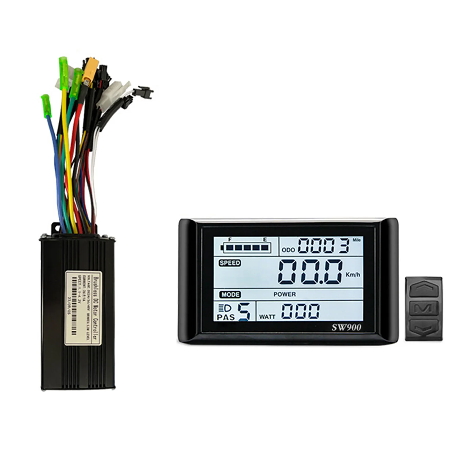 Electric Bicycle Controller Kit Mountain Bike Lithium Battery Boost 26A Three-mode Sine Wave Controller SW900 Display Set
Electric Bicycle Controller Kit Mountain Bike Lithium Battery Boost 26A Three-mode Sine Wave Controller SW900 Display Set
