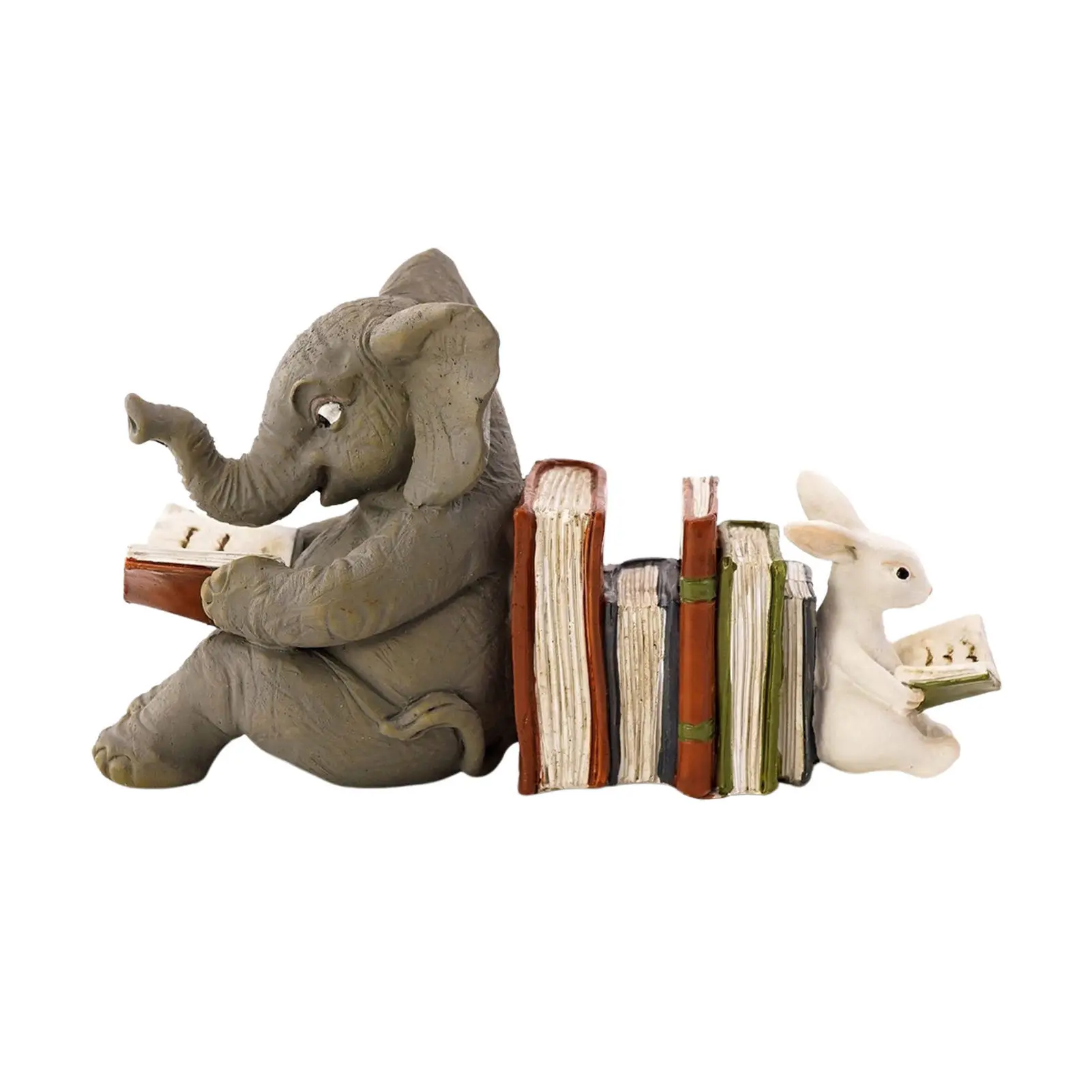 Desktop Elephant And Rabbit Statue Bookends Figurines Resin Animal Doll Bookends Figurines Garden Home Decoration #WO
Desktop Elephant And Rabbit Statue Bookends Figurines Resin Animal Doll Bookends Figurines Garden Home Decoration #WO