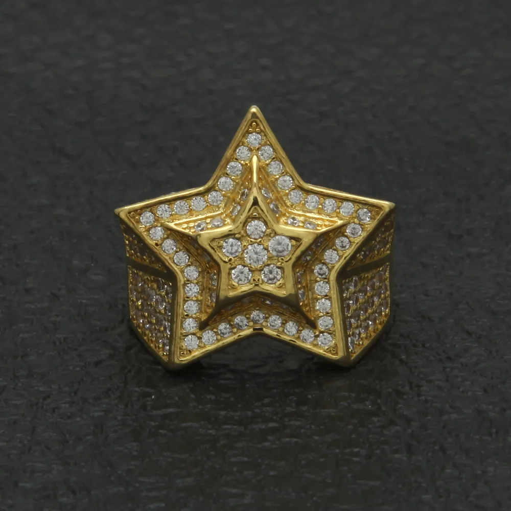 Pentagram 3D Design CZ Bling Bling Iced Out Zircon Mirco Pave Prong Setting Brass Ring Hip Hop Jewelry BR038
Pentagram 3D Design CZ Bling Bling Iced Out Zircon Mirco Pave Prong Setting Brass Ring Hip Hop Jewelry BR038