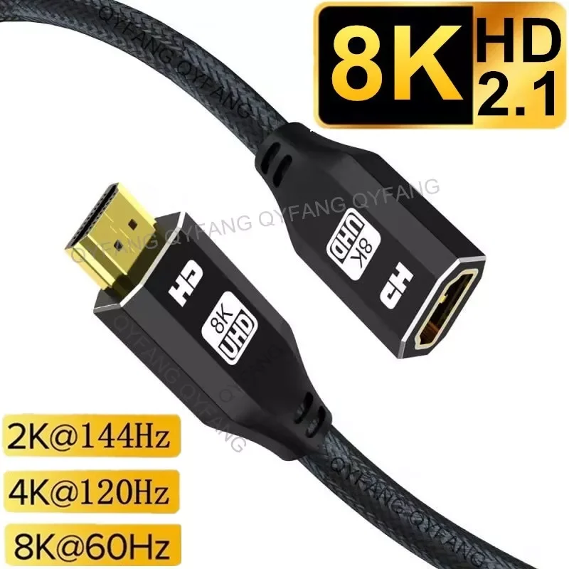 Extender Cable 8K HDMI-Compatible 2.1 Cable Male to Female Cable for HDTV PS4 Switch HDMI-Compatible Extension
Extender Cable 8K HDMI-Compatible 2.1 Cable Male to Female Cable for HDTV PS4 Switch HDMI-Compatible Extension
