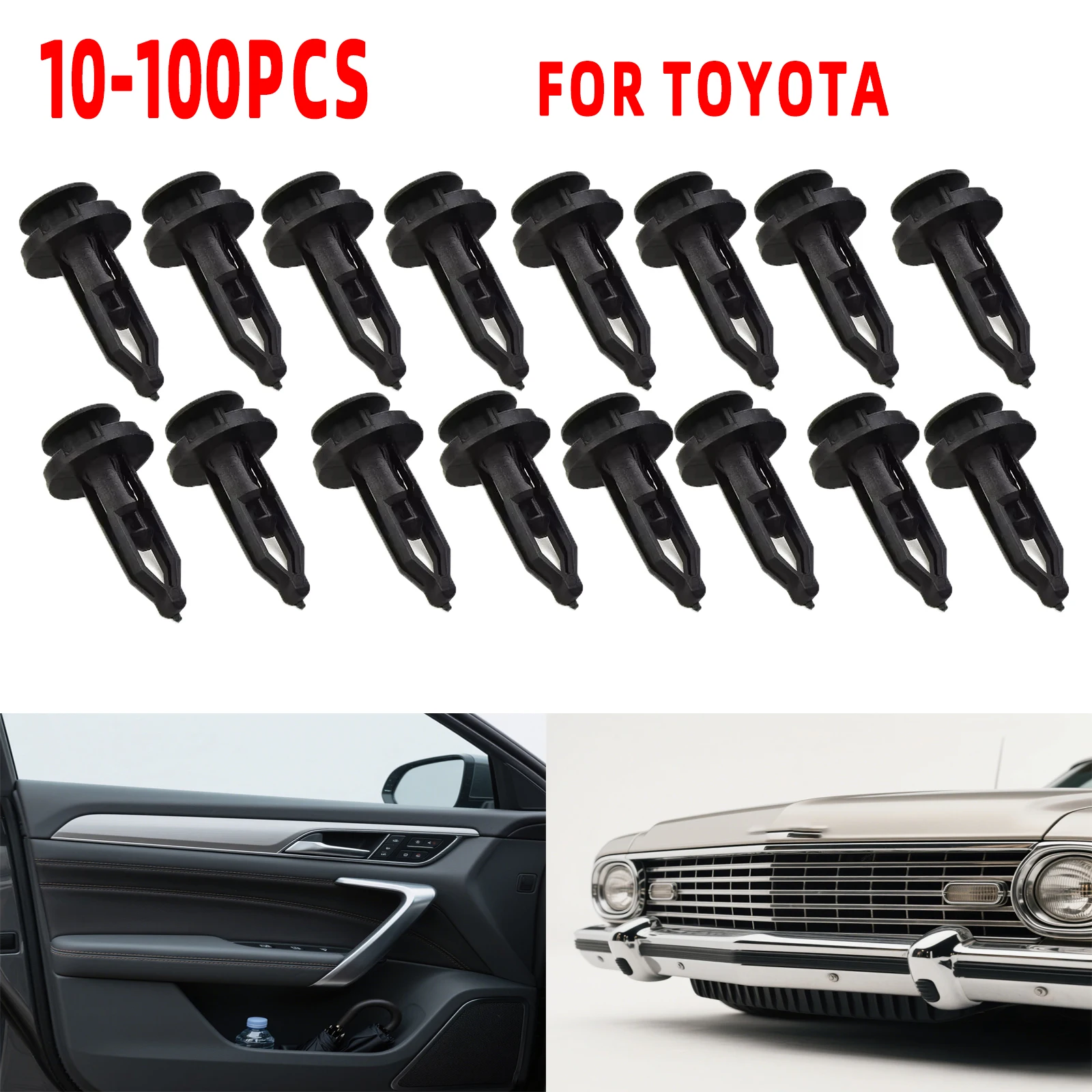 10-100 шт., 9 мм, автомобильные фиксаторы, крепежные детали, задняя крышка бампера, зажим, черный пластиковый фиксированный зажим для Toyota 52161-16010
10-100 шт., 9 мм, автомобильные фиксаторы, крепежные детали, задняя крышка бампера, зажим, черный пластиковый фиксированный зажим для Toyota 52161-16010