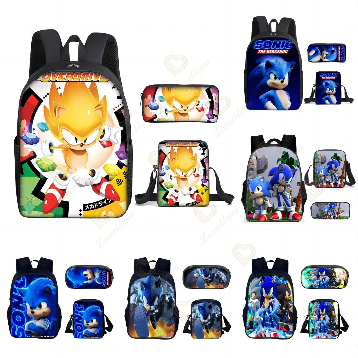 Sonic Hedgehog School Bags Sonic 3pcs Set Backpack Students Cartoon Printed Backpacks for Girls and Boys Bookbag Travel Bag
Sonic Hedgehog School Bags Sonic 3pcs Set Backpack Students Cartoon Printed Backpacks for Girls and Boys Bookbag Travel Bag