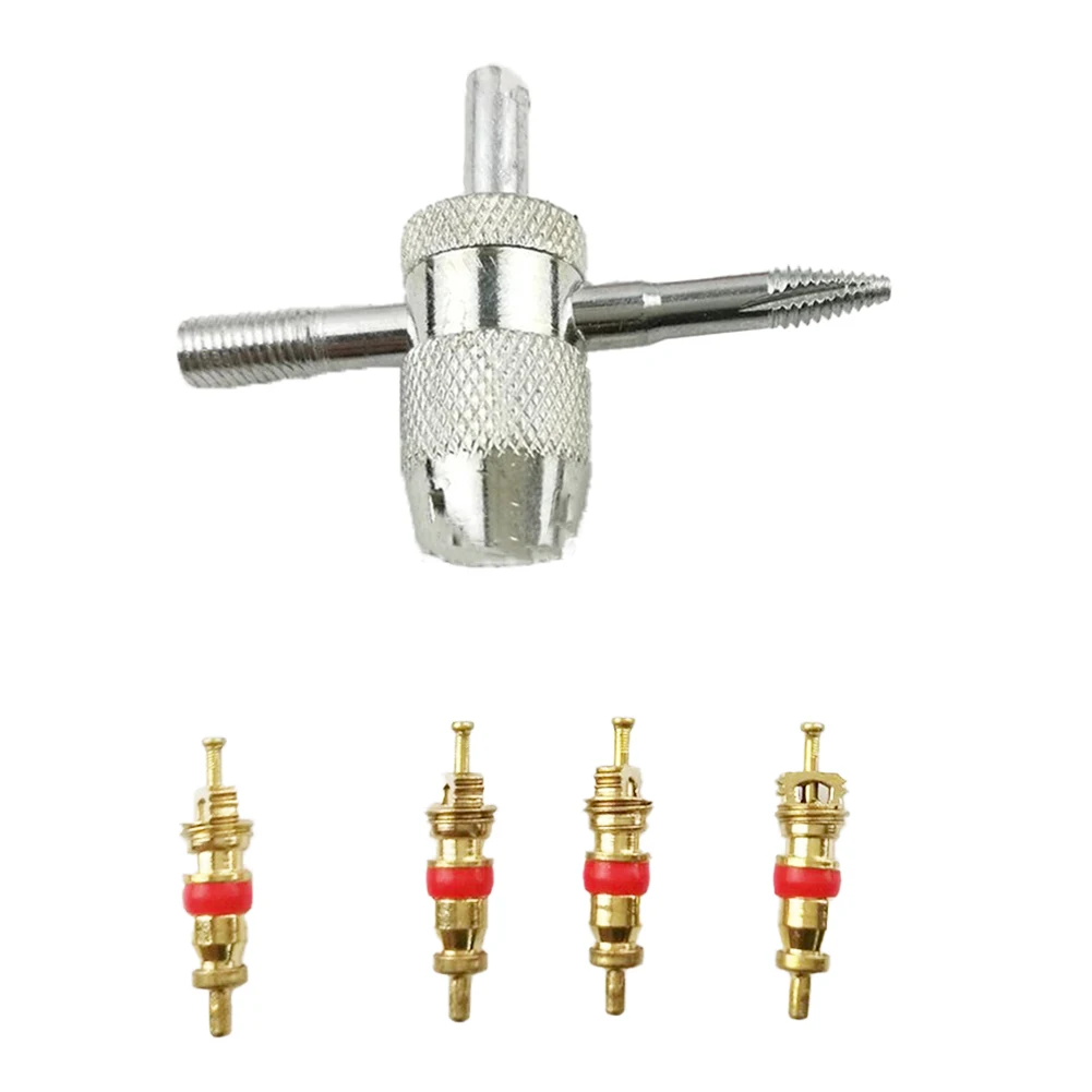 Valve Core Tire Remover Tool 4 In 1 5 Pieces/set CarTire Repair For Cars/bikes Silver/Gold/Red Tyre Cleaning Tool
Valve Core Tire Remover Tool 4 In 1 5 Pieces/set CarTire Repair For Cars/bikes Silver/Gold/Red Tyre Cleaning Tool