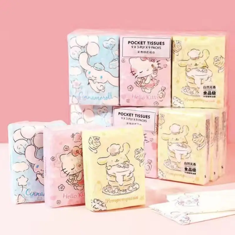 3pcs Sanrio Tissue Kawaii HelloKitty Pompom Purin Cinnamorroll Cartoon Printed Handkerchief Cute Girl Portable Toilet Paper Gift
3pcs Sanrio Tissue Kawaii HelloKitty Pompom Purin Cinnamorroll Cartoon Printed Handkerchief Cute Girl Portable Toilet Paper Gift