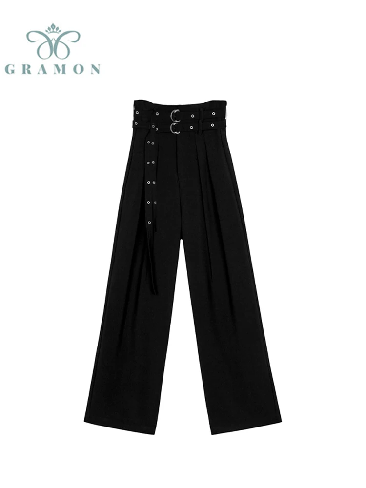 2022 Spring Autumn Design Women's Wide Leg Pants Loose High Waist Casual Trousers Woman American Streetwear Solid Straight Pant
2022 Spring Autumn Design Women's Wide Leg Pants Loose High Waist Casual Trousers Woman American Streetwear Solid Straight Pant