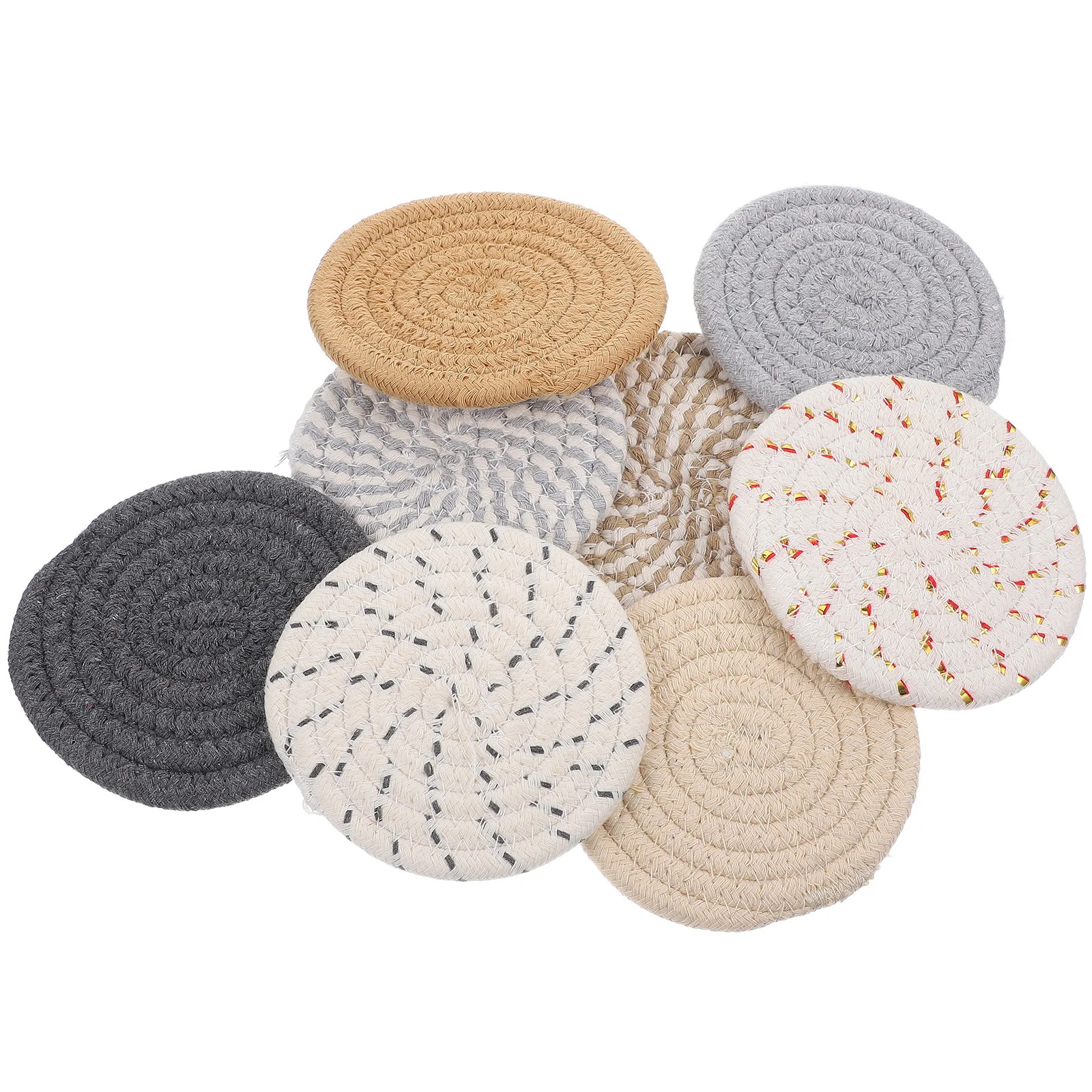 8 Pcs Coasters For Drinks For Drinks House Accessories For Home Dining Table Coffee Drinks Anti-scald Cotton Cold Woven Cups
8 Pcs Coasters For Drinks For Drinks House Accessories For Home Dining Table Coffee Drinks Anti-scald Cotton Cold Woven Cups