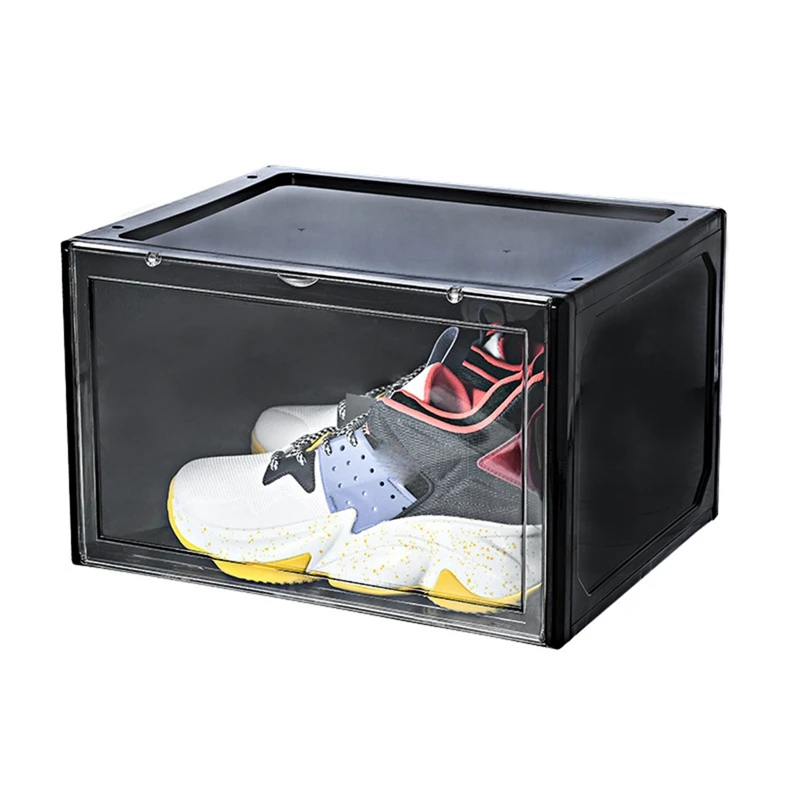 Magnetic Suction Sneaker Storage Box Transparent Basketball Shoes Shoe Box Collection Display Shoe Cabinet Black
Magnetic Suction Sneaker Storage Box Transparent Basketball Shoes Shoe Box Collection Display Shoe Cabinet Black