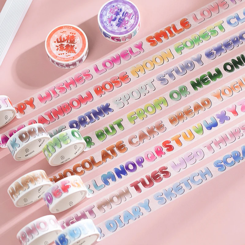 1 Roll Colorful English Letters Washi Tape Stickers Masking Tape Crafts Decorative Decals for DIY Scrapbook Japanese Stationery
1 Roll Colorful English Letters Washi Tape Stickers Masking Tape Crafts Decorative Decals for DIY Scrapbook Japanese Stationery