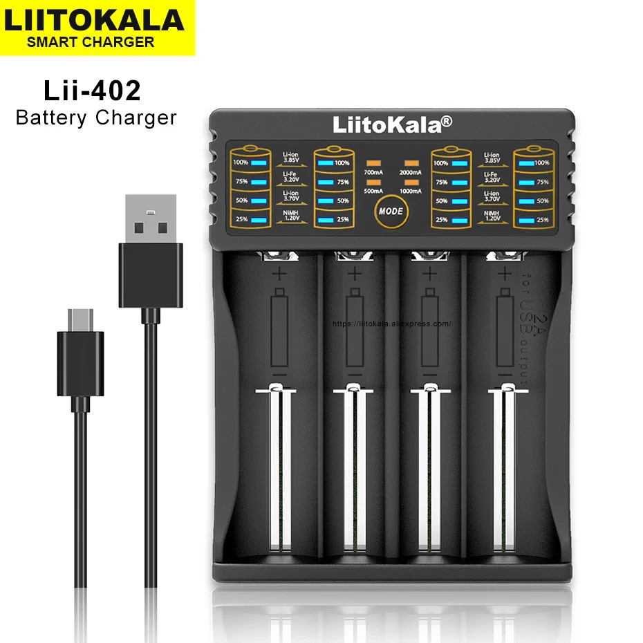Liitokala Lii-402 Lii-S2 Lii-202 Lii-500 Lii-PD4 18650 зарядное устройство 3,7 V 3,2 V 18350 18500 21700 14500 26650 AA NiMH литиевая батарея
Liitokala Lii-402 Lii-S2 Lii-202 Lii-500 Lii-PD4 18650 зарядное устройство 3,7 V 3,2 V 18350 18500 21700 14500 26650 AA NiMH литиевая батарея