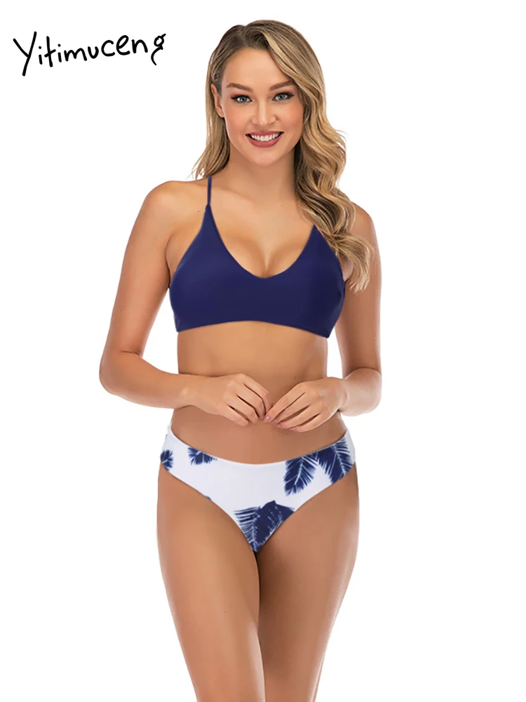 Yitimuceng Blue Swimsuit Bikini 2 Piece Sets Women Spring 2022 Fashion High Waist Summer Print New Beach Bathing Suits Seaside
Yitimuceng Blue Swimsuit Bikini 2 Piece Sets Women Spring 2022 Fashion High Waist Summer Print New Beach Bathing Suits Seaside